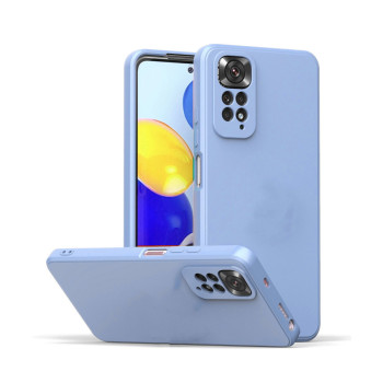 Θήκη Πλάτης Σιλικόνης Soft για Xiaomi Redmi Note 11/Redmi Note 11S - Χρώμα: Γαλάζιο