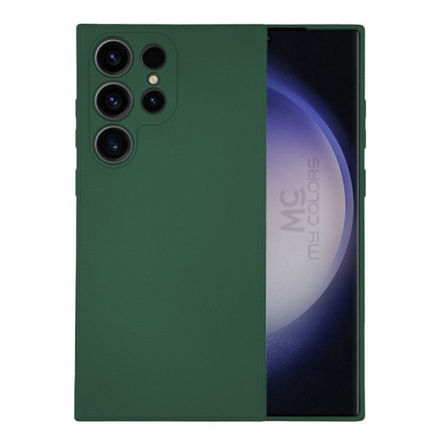 Θήκη Πλάτης Σιλικόνης Απλή για Samsung Galaxy S25 Ultra - Χρώμα: Σκούρο Πράσινο