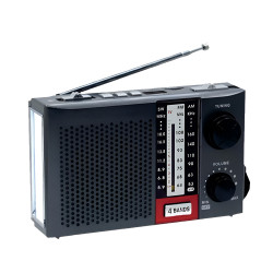 CMIK MK-938 Retro Portable Rechargeable Radio - Color: Black