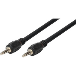 3.5mm Jack Male to 3.5mm Jack Male Cable 5m - Color: Black
