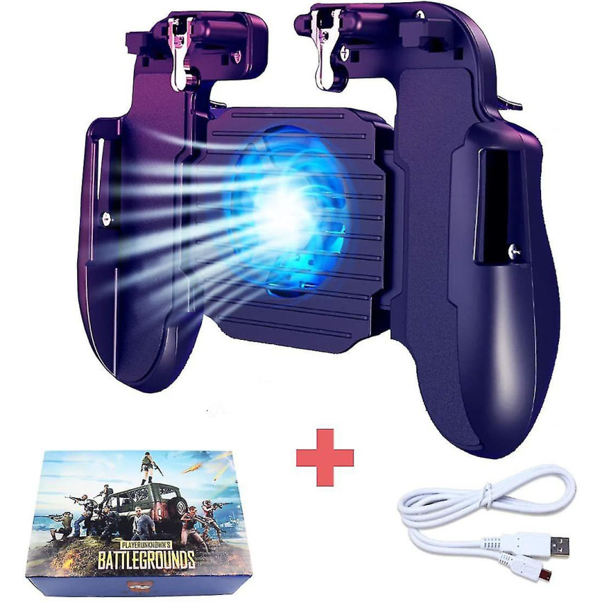 PUPG 4 σε 1 Mobile Gamepad - Multifunction Mobile Controller με Ανεμιστήρα - Χρώμα: Μαύρο