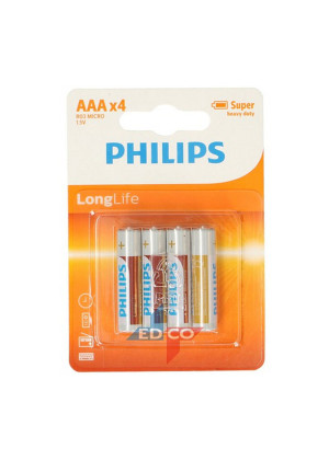 PHILIPS Αλκαλικές Μπαταρίες AAA R03 1.5V 4τμχ