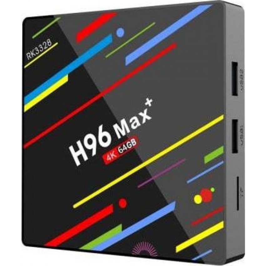 TV Box H96 MAX+ 4K UHD USB 2.0 4GB RAM και 64GB Αποθηκευτικό Χώρο με Λειτουργικό Android 8.1