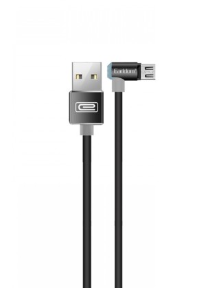 Earldom EC-020M Καλώδιο Μαγνητικό LED USB σε Micro USB 2.4A 1m - Χρώμα: Μαύρο