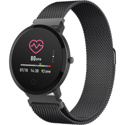 Forever ForeVive SB-320 43mm Smartwatch Activity Tracker with Oscilloscope - Color: Black