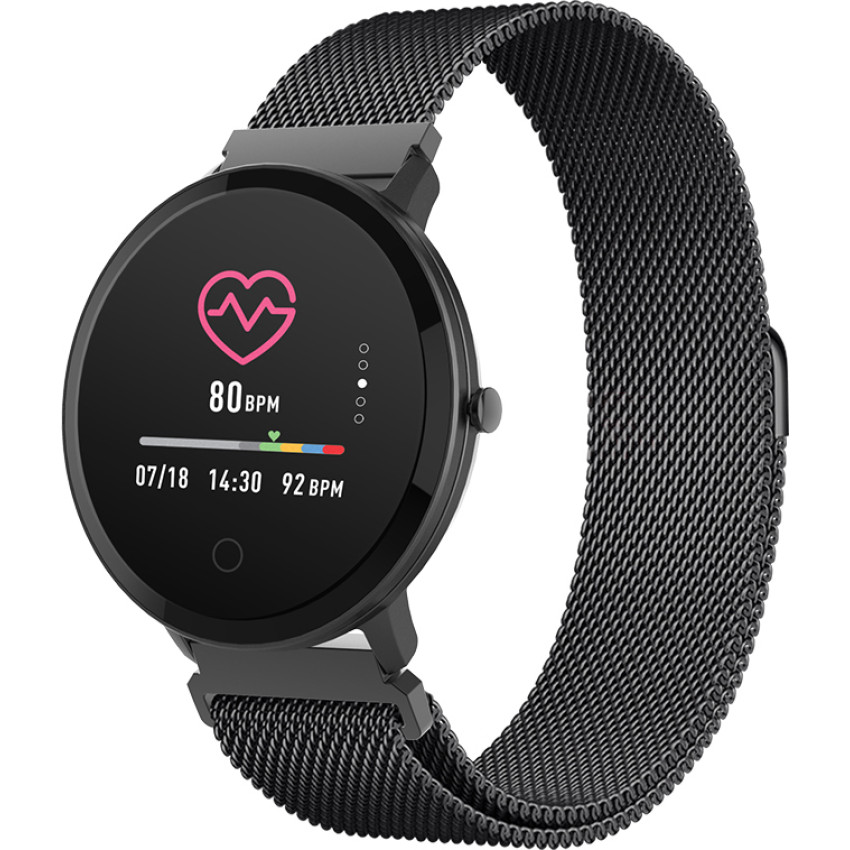 Forever ForeVive SB-320 43mm Smartwatch Activity Tracker με Παλμογράφο - Χρώμα: Μαύρο