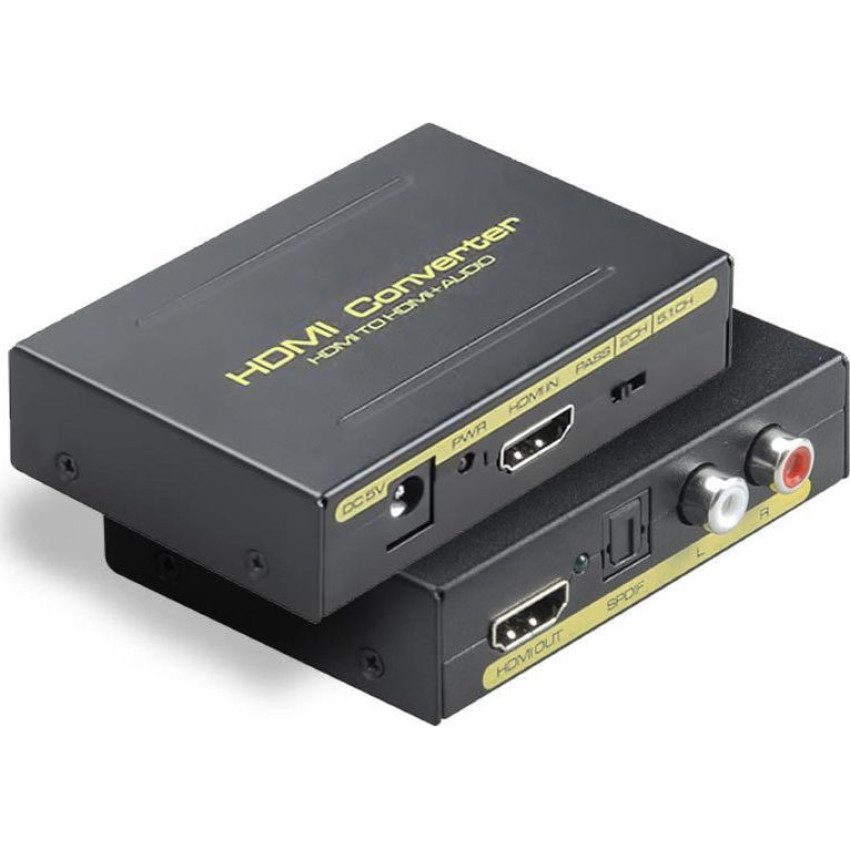 HDMI Audio Extractor - Μετατροπέας Ήχου από HDMI σε RCA + SPDIF Μαύρο