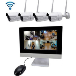 K9504-W Full Systemn CCTV Wi-Fi with LED & 4 Wireless Cameras 1080p