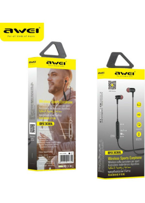 Awei B930BL In-Ear Bluetooth Handsfree Ακουστικά με Αντοχή στον Ιδρώτα - Χρώμα: Μαύρο