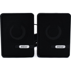 Andowl Q-T126 Computer Speakers 2.0 with 6W Power - Color: Black