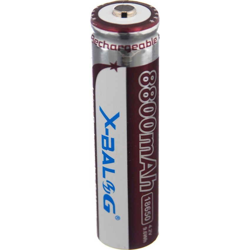 X-Balog Επαναφορτιζόμενη Μπαταρία 18650 8800mAh Li-ion 4.2V 1τμχ. (Με Μύτη)