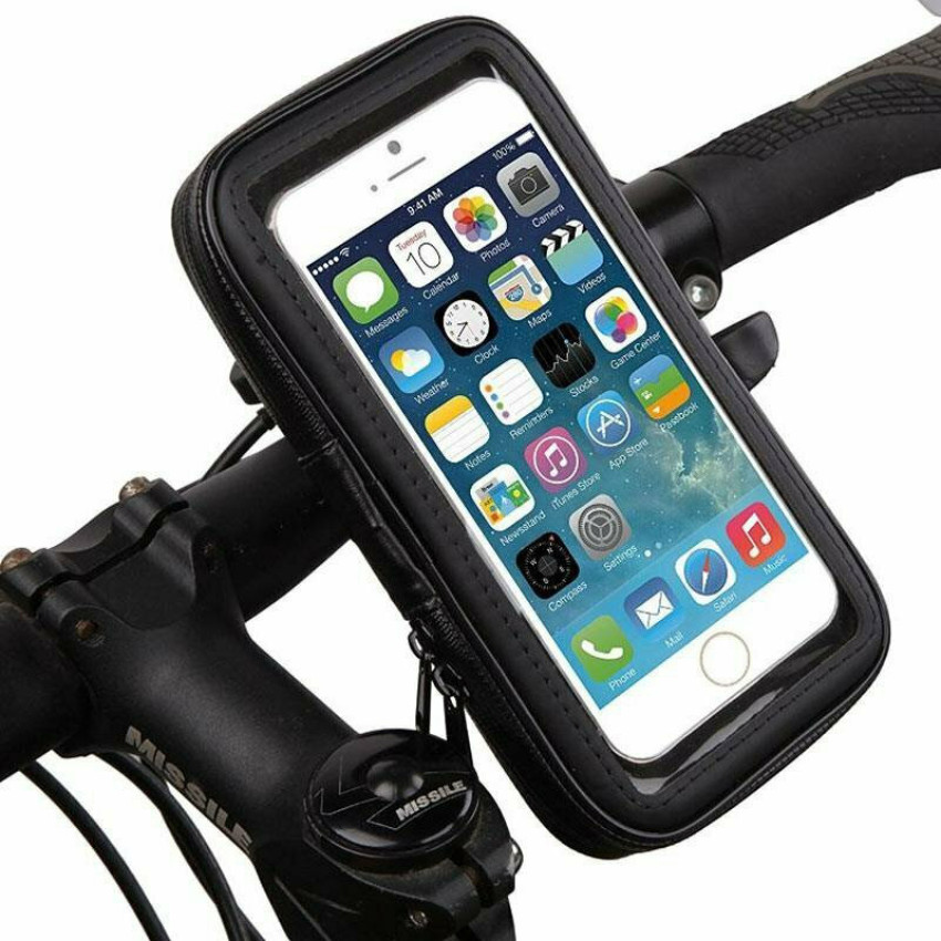 Αδιάβροχη Θήκη Ποδηλάτου - Weather Resistant Bike Mount 360ᵒ - Χρώμα: Μαύρο