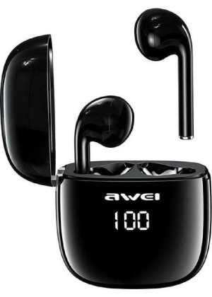 Awei T28P In-ear Bluetooth Handsfree Ακουστικά με Θήκη Φόρτισης - Χρώμα: Μαύρο