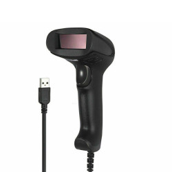 Andowl Q-A202 Handheld Wired Scanner with 1D Barcode Reading Ability - Color: Black