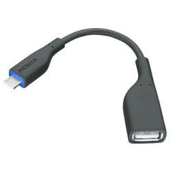 Nokia CA-157 Micro USB Male to Micro USB Female Converter - Color: Black