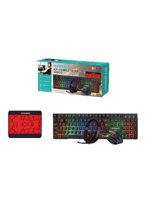 ARRANGO ASM76396 Σετ Gaming Πληκτρολόγιο με RGB Φωτισμό & Ποντίκι (Αγγλικό US) - Χρώμα: Μαύρο