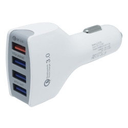 4 Port High-Speed 7A 35W USB Car Charger LZ-KC08 - Color: White