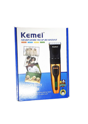 Kemei KM-6189 Επαναφορτιζόμενη Κουρευτική Μηχανή Σκύλων - Χρώμα: Χρυσό