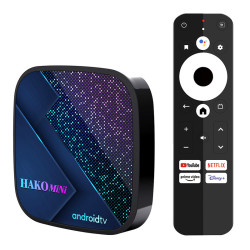 TV Box Hakomini 4K UHD με WiFi 2GB RAM & 16GB Αποθηκευτικό Χώρο με Λειτουργικό Android 11.0 & Google Assistant - Χρώμα: Μαύρο