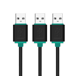 SGL Καλώδιο Μετατροπ΄΄εας USB-A Male σε 2x USB-A Male 0.5m 99013 - Χρώμα: Μαύρο