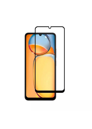 Full Cover Full Glue Tζαμάκι Προστασίας Οθόνης για Xiaomi Redmi 13C / Poco C65 - Χρώμα: Μαύρο