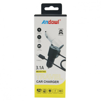 Andowl Φορτιστής Αυτοκινήτου με μία Θύρα USB μαζί με Καλώδιο micro-USB Χρώμα: Λευκό M2-0317A1