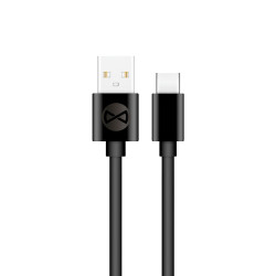 FOREVER GSM106365 Charging & Data Transfer Cable USB-A to Type-C 3A 1m - Color: Black