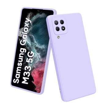 Θήκη Πλάτης Σιλικόνης Απλή για Samsung Galaxy M33 - Χρώμα: Λιλά