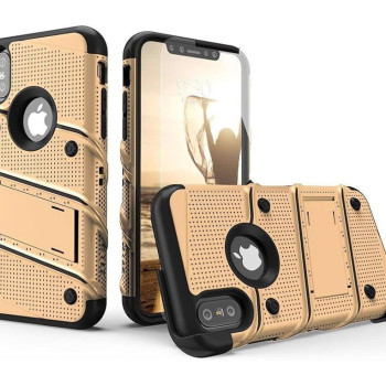 Σκληρή Θήκη Πλάτης Armor με Βάση Στήριξης (S1) για iPhone X/XS - Χρώμα: Χρυσό