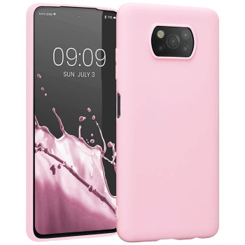 Θήκη Πλάτης Σιλικόνης Απλή για Xiaomi Poco X3 - Χρώμα: Απαλό Ρόζ