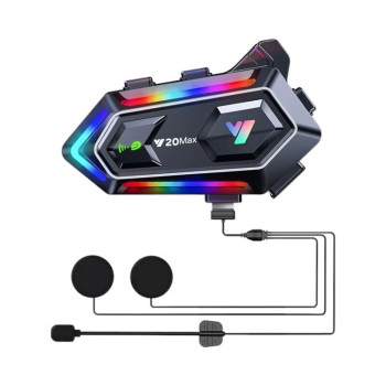 Y20 Max Ενδοεπικοινωνία Μονή για Κράνος Μηχανής με Bluetooth 811689 - Χρώμα: Μαύρο