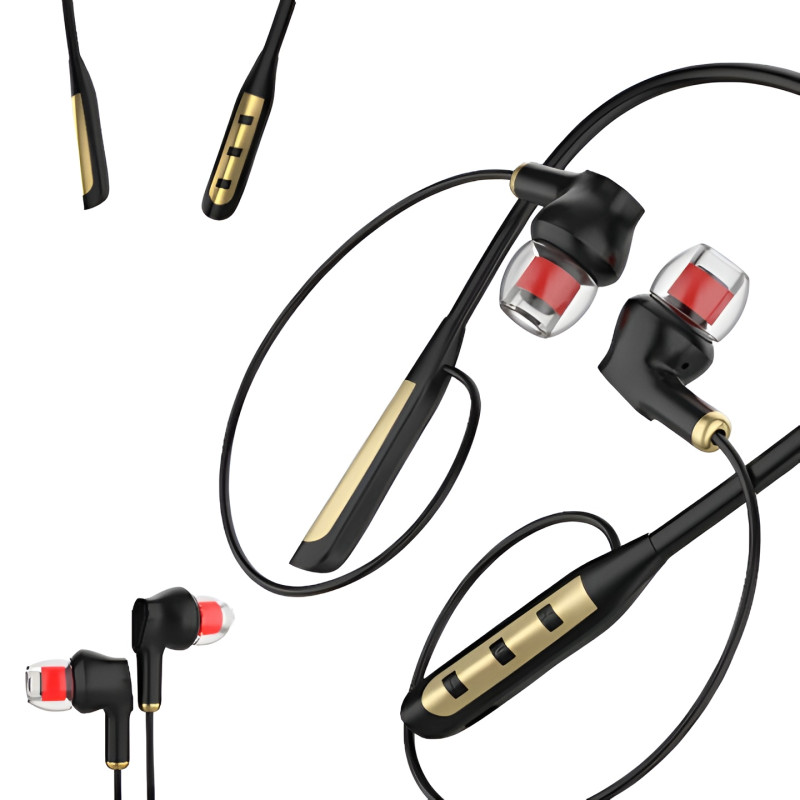YESPLUS YS-617 Powerful Μαγνητικά Aσύρματα Bluetooth Ακουστικά - Χρώμα: Μαύρο