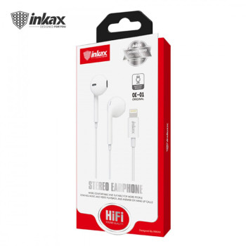 INKAX OE-01 In-ear Handsfree με Βύσμα Lighting - Χρώμα: Λευκό INKAX OE-01 In-ear Handsfree με Βύσμα Lighting - Χρώμα: Λευκό
