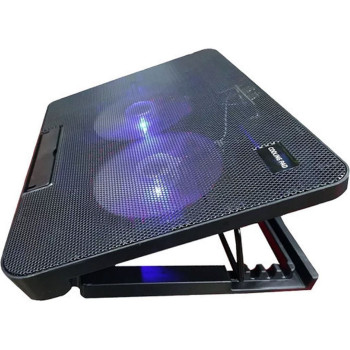 Factory N99 Cooling Pad για Laptop έως 17" με 2 Ανεμιστήρες & Φωτισμό - Χρώμα: Μαύρο