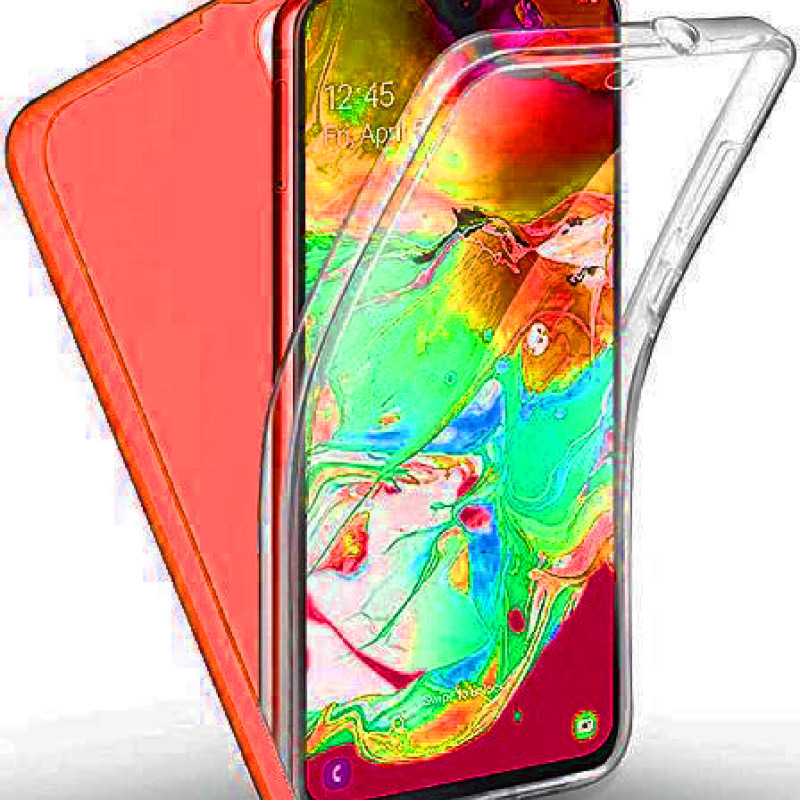 Πλήρης κάλυψη 360° εμπρός & πίσω για Xiaomi Redmi 8 / 8A - Χρώμα: Κόκκινο