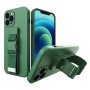 Θήκη Σιλικόνης Πλάτης με Ζώνη για iPhone 13 Pro Max - Χρώμα: Πράσινο