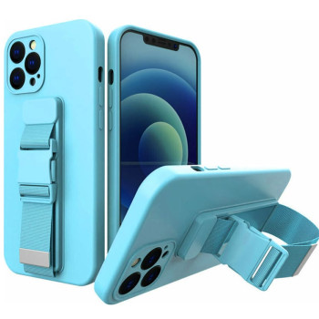 Θήκη Σιλικόνης Πλάτης & Κάμερας Προστασίας με Ζώνη για Samsung Galaxy A22 5G - Χρώμα: Μέντα