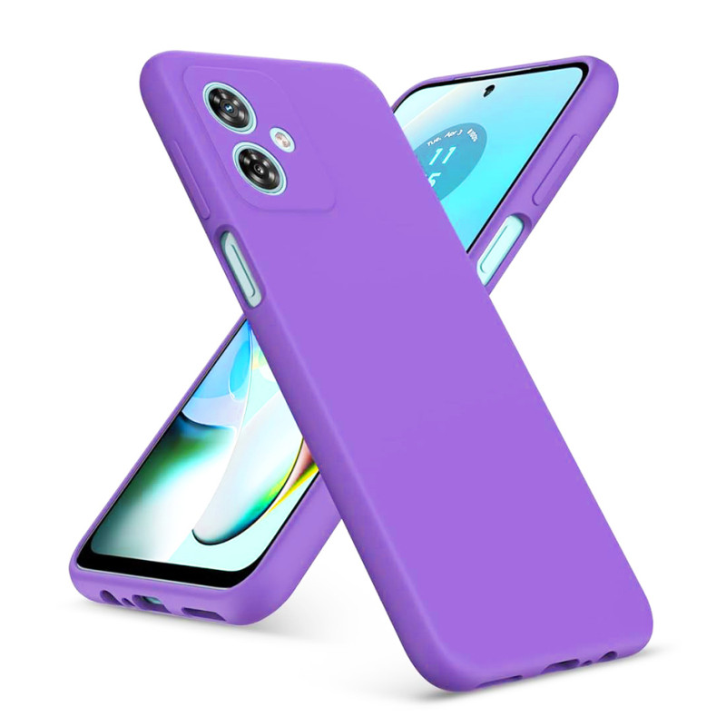 Θήκη Πλάτης Σιλικόνης Soft για Motorola G54 - Χρώμα: Λιλά