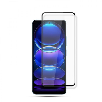 Full Cover Full Glue Τζαμάκι Προστασίας Οθόνης για Xiaomi Redmi Note 12 Pro 4G/Note 12 Pro 5G - Χρώμα: Μαύρο