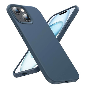 Θήκη Πλάτης Σιλικόνης Απλή για Apple iPhone 13 Pro Max - Χρώμα: Σκούρο Μπλέ