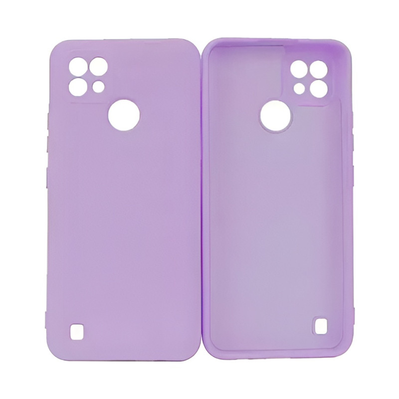 Θήκη Πλάτης Σιλικόνης Απλή για Realme C21 - Χρώμα: Λιλά