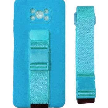 Θήκη Σιλικόνης Πλάτης με Ζώνη για Xiaomi Poco X3 / X3 Pro - Χρώμα: Γαλάζιο
