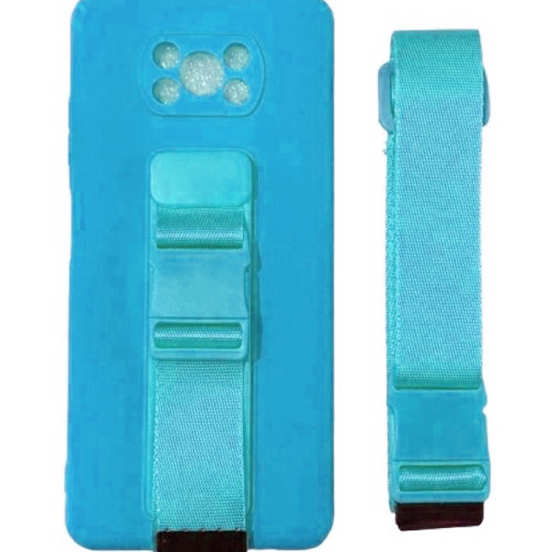 Θήκη Σιλικόνης Πλάτης με Ζώνη για Xiaomi Poco X3 / X3 Pro - Χρώμα: Γαλάζιο