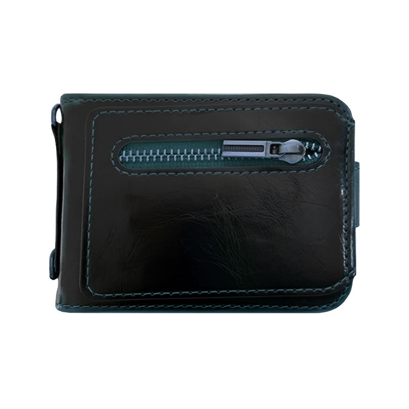 Θήκη Πορτοφόλι για Samsung Galaxy Z Flip 3 5G - Χρώμα: Μαύρο / Πράσινο