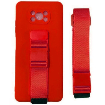 Θήκη Σιλικόνης Πλάτης με Ζώνη για Xiaomi Poco X3 / X3 Pro - Χρώμα: Κόκκινο