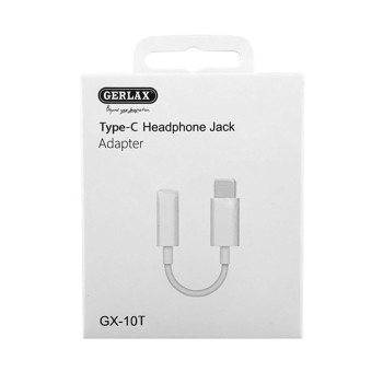 GERLAX GX-10T Μετατροπέας USB-C Male σε 3.5mm Female - Χρώμα: Λευκό