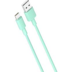 XO-NB-P156 USB-A to Type-C 3A Charging & Data Transfer Cable 1m - Color: Green