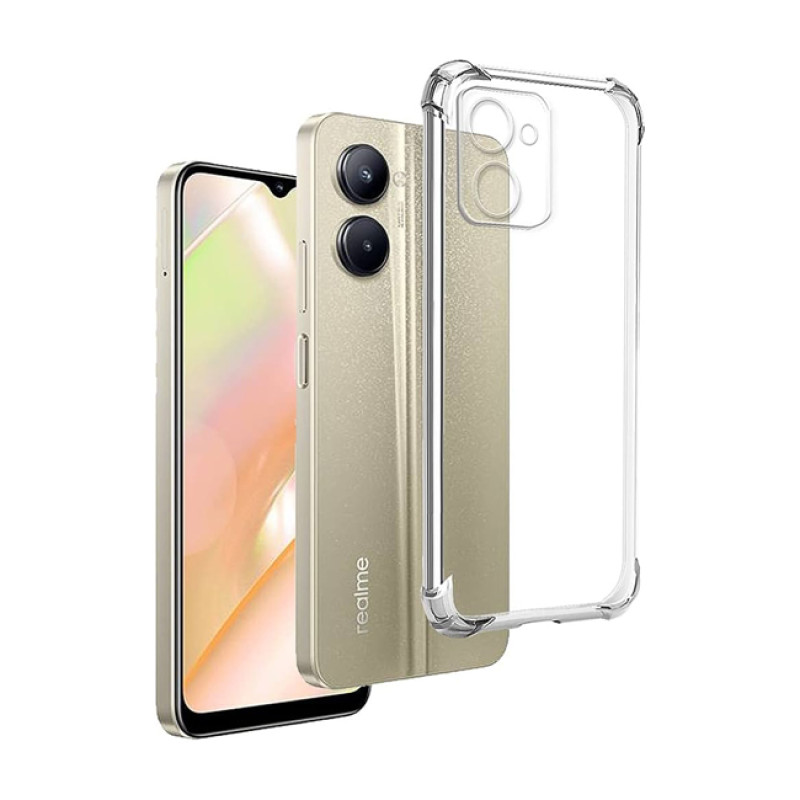 Θήκη Πλάτης Σιλικόνης Anti Shock για Realme C33 - Χρώμα: Διάφανο