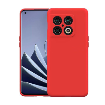 Θήκη Πλάτης Σιλικόνης Soft για Oneplus 10T - Χρώμα: Κόκκινο