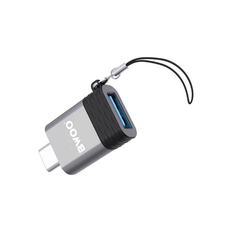 BWOO BZ35 Μετατροπέας USB-C Male σε USB-A Female 2.4A - Χρώμα: Γκρι